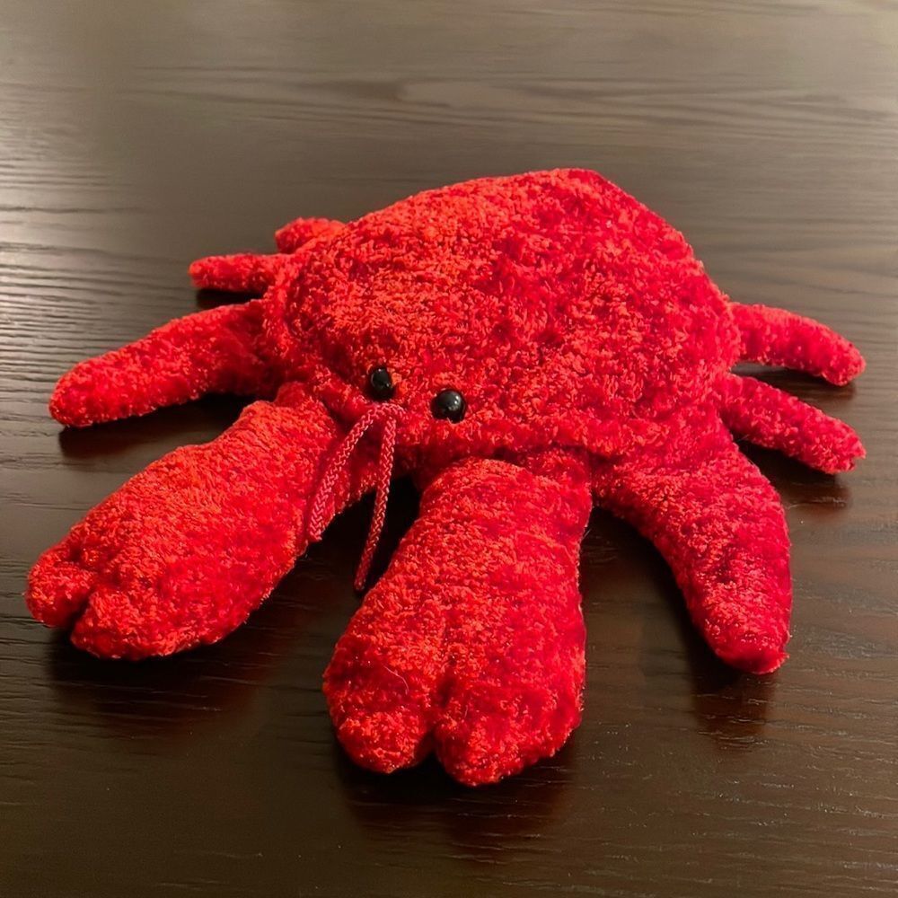 CALTOY Red Crab Hand Puppet Adorable Soft Plush Puppet Excellent Condition 9.5”